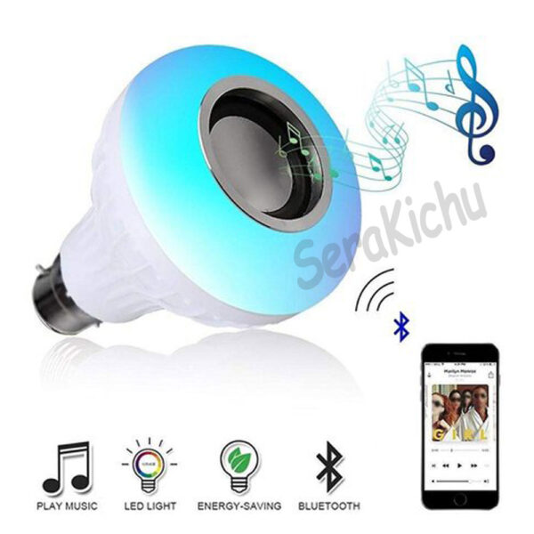 RGB LED Light Bulb with Bluetooth Speaker