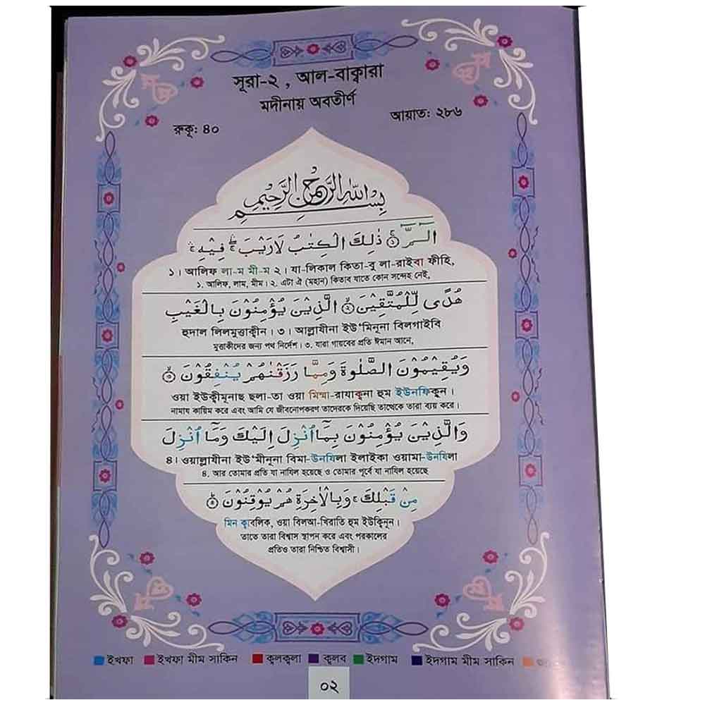 color coded Quran Tajweed 