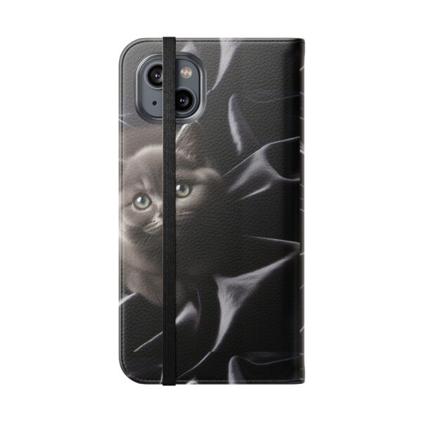 Hello Kitty Flip Phone Case | Stylish Black Phone Wallet - Image 111