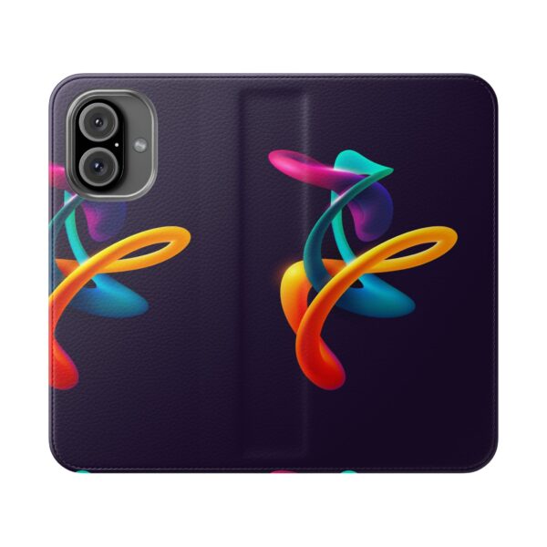Colorful Abstract Flip Case - Stylish Phone Protection for iPhone - Image 5