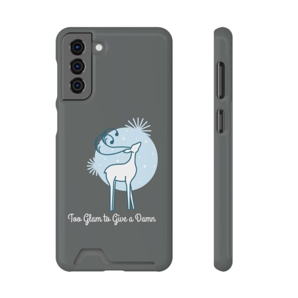 Phone Case with Card Holder - Too Glam to Give a Damn - Image 145